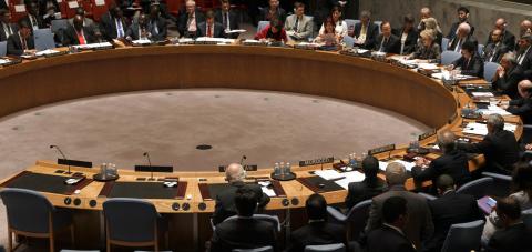 Foreign Minister Julie Bishop chairs a meeting of the United Nations Security Council in New York.