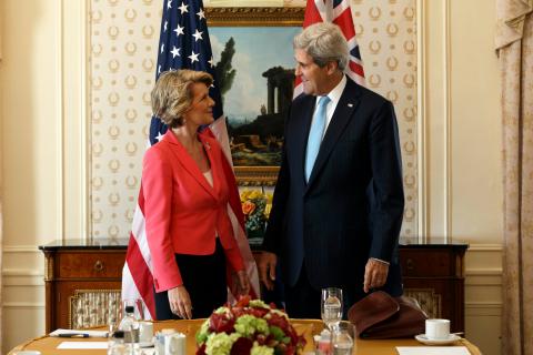 Foreign Minister Julie Bishop meets with United States Secretary of State John Kerry in New York