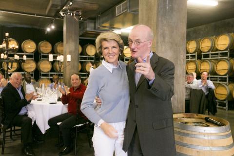 Foreign Minister Julie Bishop and Ireland’s Ambassador to Australia Noel White at a lunch at Sandalford Winery.