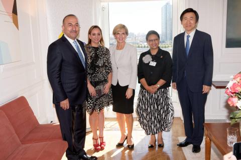 Australian Minister for Foreign Affairs Julie Bishop attends the MITKA ministerial meetings in New York,Thursday September 22, 2016. photo by Trevor Collens/DFAT