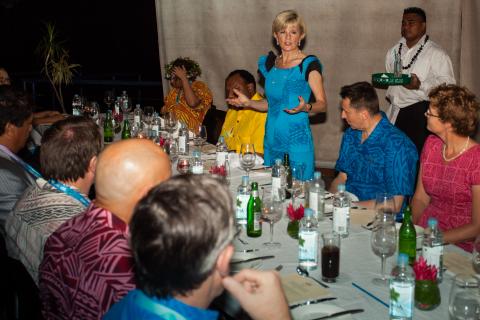 Foreign Minister Julie Bishop hosting Pacific heads of delegation at the UN Small Islands Developing States conference.