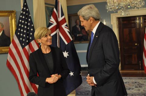 Foreign Minister Julie Bishop meets US Secretary of State John Kerry in Washington DC, 21 Jan 2015.