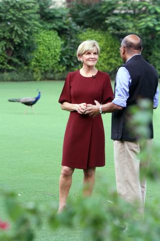 Foreign Minister Julie Bishop in conversation with Indian journalist Shekhar Gupta for NDTV’s Walk the Talk programme, Delhi, 18 July 2017.