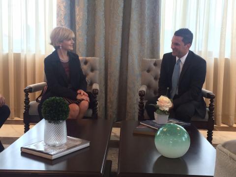 Foreign Minister Julie Bishop and Vice Foreign Minister Luis Miguel at Ministry of Foreign Affairs, 28 June 2017.