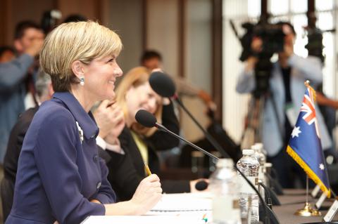 Foreign Minister Bishop at the MIKTA Foreign Ministers' Meeting. 22 May 2015.