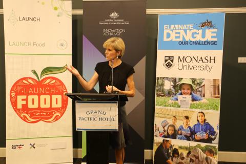 While in Fiji, Minister Julie Bishop launched two new innovationXchange initiatives to combat disease and improve nutrition in the Pacific.