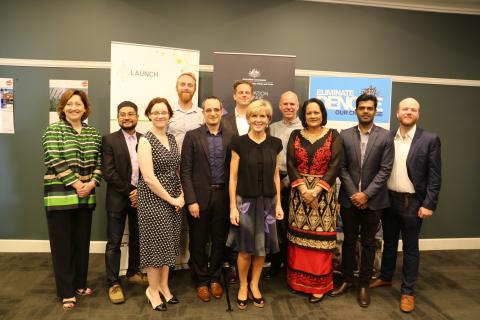 While in Fiji, Minister Julie Bishop launched two new innovationXchange initiatives to combat disease and improve nutrition in the Pacific. She is pictured here at the launch with Fiji’s Minister for Health and Medical Services, the Hon Rosy Akbar, LAUNCH