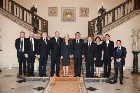 Foreign Minister Julie Bishop meets Thai Prime Minister, His Excellency General Prayut Chan-o-cha at Thai Government House to strengthen bilateral relations between the two countries. Thailand, Bangkok, 4 August 2017.