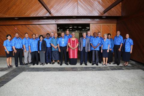 Pacific Islands Forum Foreign Ministers’ Meeting family photo, Suva, 11 August 2017.