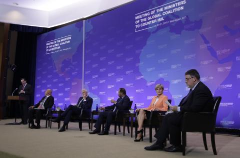 Foreign Minister Julie Bishop participates in a panel discussion at the Meeting of the Ministers of the Global Coalition to Counter ISIL.  US Dept of State, Washington DC, 21 July 2016.  Photo:  Yuri Gripas