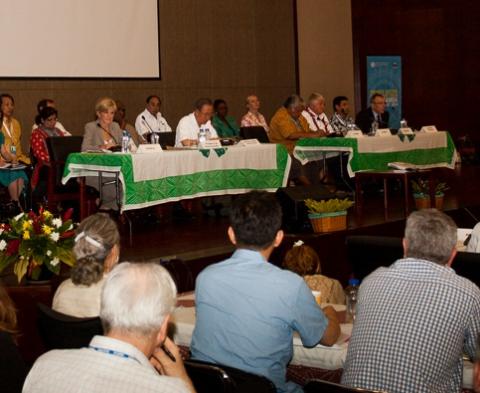 Foreign Minister Julie Bishop addresses the Private Sector Partnership Forum at SIDS2014 in Samoa