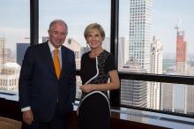 Foreign Minister Julie Bishop at the ‘Conference Row’, Demilitarised Zone