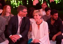 13 April 2015, New Delhi, India; The Hon. Julie Bishop, Australian Minister for Foreign Affairs attending the Gala Woolmark Fashion Event held at the Australian High Commission during her visit to India to promote trade and investment opportunities
