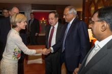 15 April 2015, Chennai, Tamil Nadu, India; The Hon. Julie Bishop, Australian Minister for Foreign Affairs having a working lunch with the business elite of Chennai industry during her visit to India to promote trade and investment opportunities for Austr