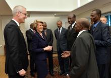 Lunch at the Ambassador’s residence with resident ambassadors to Australia.
15 October 2013