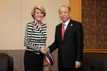 Bilateral with Thai Foreign Minister, Dr Surapong Tovichakchaikul.
