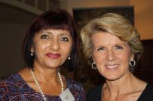 Minister Bishop with Dr Nur Bano Ali at an afternoon tea with members of the Fiji Australia Business Council (FABC), hosted at the Australian High Commissioner’s residence in Suva on Saturday 15 February. Dr Ali, an FABC member, also heads the Fiji Women