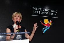 Foreign Minister Julie Bishop attends the Tourism Australia coastal and aquatic campaign launch in New York City. Photo by Trevor Collens/DFAT