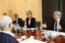 Foreign Minister Julie Bishop at the Australian Embassy Tokyo with Australian Ambassador to Japan, Mr Richard Court AC on 20 April 2017.