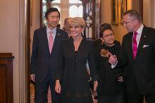 MIKTA Ministers arrive at the reception at Government House hosted by His Excellency the Governor of New South Wales and Mrs Hurley. 25 November 2016.