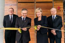 Foreign Minister Julie Bishop with Thai Foreign Minister, His Excellency Mr Don Pramudwinai cut the ribbon to open the new Australian Embassy building in Bangkok. Thailand, Bangkok, 3 August 2017.