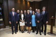 Foreign Minister Julie Bishop meeting Australian Embassy staff in Bogota, 27 June 2017.