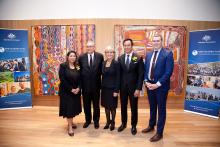 From left to right, M.L. Laksasubha Kridakon, Vice President of the Australian Alumni Association, H.E. Mr Paul Robilliard, Australian Ambassador to Thailand, HON Julie Bishop, Australian Foreign Minister, Mr Prom Sirisant, Global Alumni Ambassador, and M