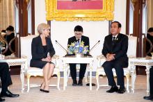 Foreign Minister Julie Bishop meets Thai Prime Minister, His Excellency General Prayut Chan-o-cha at Thai Government House to strengthen bilateral relations between the two countries. Thailand, Bangkok, 4 August 2017.