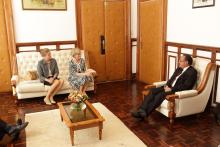 Australia's Foreign Minister Julie Bishop meets with Malagasy Prime Minister Dr Roger Kolo. 12 September 2014.