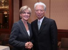 the Hon Julie Bishop MP, Minister for Foreign Affairs and Mr Masayuki Naoshima (DPJ) Deputy Chairman of the Australia-Japan Diet Members’ League.