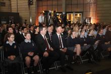 School students, humanitarian workers, medical specialists, Australian Defence Force personnel, NGOs, academics, private sector representatives and the media attended the World Humanitarian Day event. Photo credit: DFAT